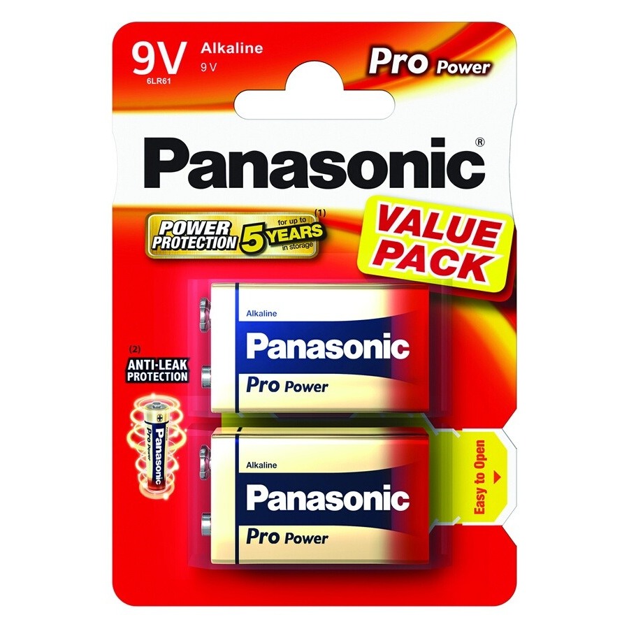 Panasonic 9V 6LR61 x2 PRO POWER