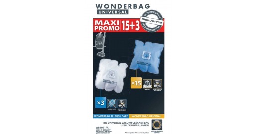 Rowenta Wonderbag WB4091FA Universal Sac pour aspirateur (pack de