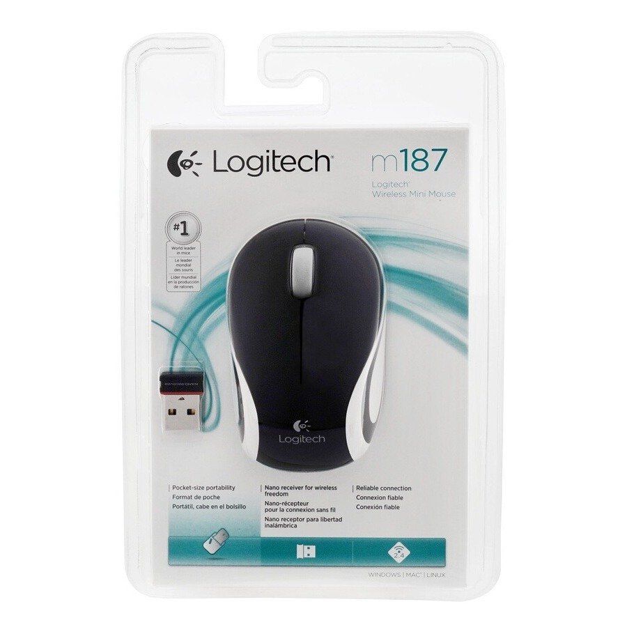 Logitech Wireless Mini Mouse M187 BLACK n°5