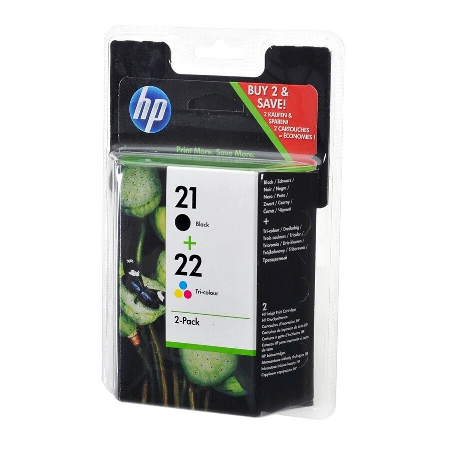 Hp 21/HP 22 PACK NOIR + 3 COULEURS (SD367AE)
