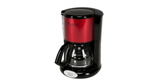 Cafetière programmable fg362d10 inox rouge noir Moulinex