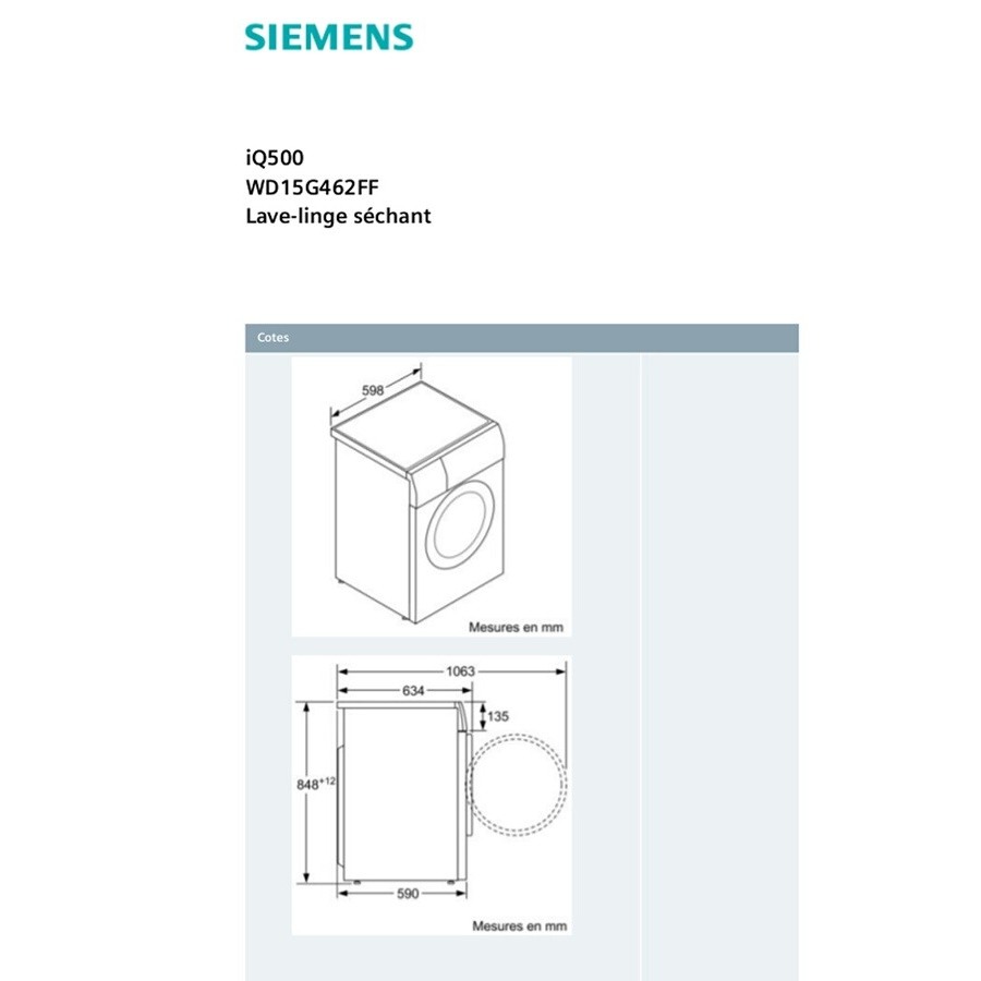Siemens WD15G462FF n°7