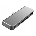 Onearz Mobile Gear Adap USB-C 5 en 1 iPad Pro HDMI4K+USB-C+SD+mSD+Audio Silver