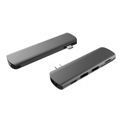 Onearz Mobile Gear Adapt. USB-C vers HDMI, USB-C PD, 1 microSD+SD, audio Space Gray