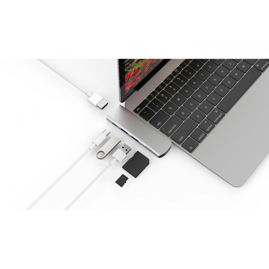 Onearz Mobile Gear Adapt. USB-C vers HDMI, USB-C PD, 1 microSD+SD, audio Silver n°2