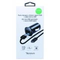 Temium CHARGEUR ALLUME CIGARE USB AVEC CABLE MICROUSB