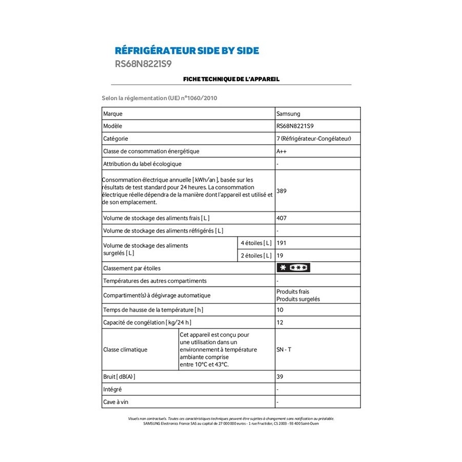 Samsung RS68N8221S9 n°11