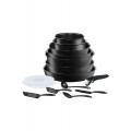 Tefal INGENIO EXCEPTION Noir - Set 15 pièces Induction L6749502