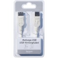 Temium Câble rallonge USB 2.0 3m Gris Blanc