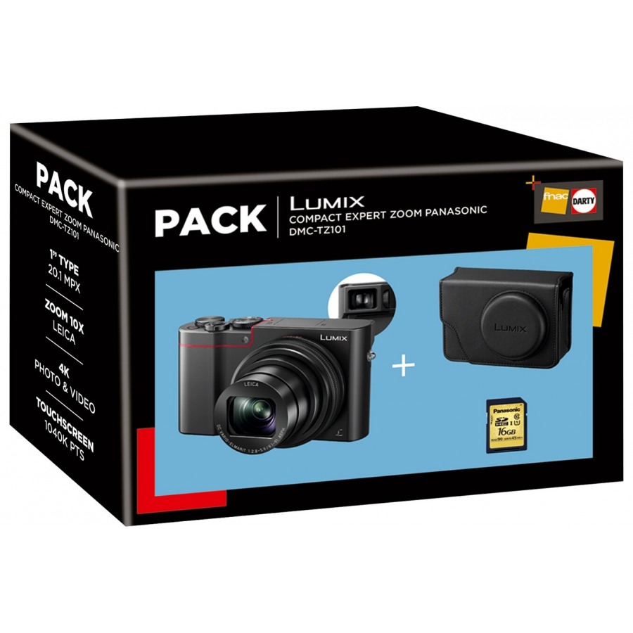 Panasonic Pack Lumix TZ101 noir + housse + carte SD 16 Go n°1