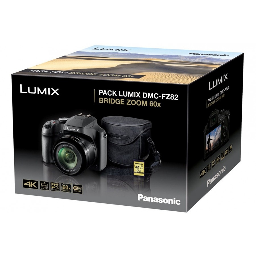 Panasonic Lumix DC-FZ82 Noir + Housse + Carte SD 8 Go n°1