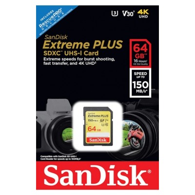 Sandisk Extreme Plus SDXC Card 64GB
