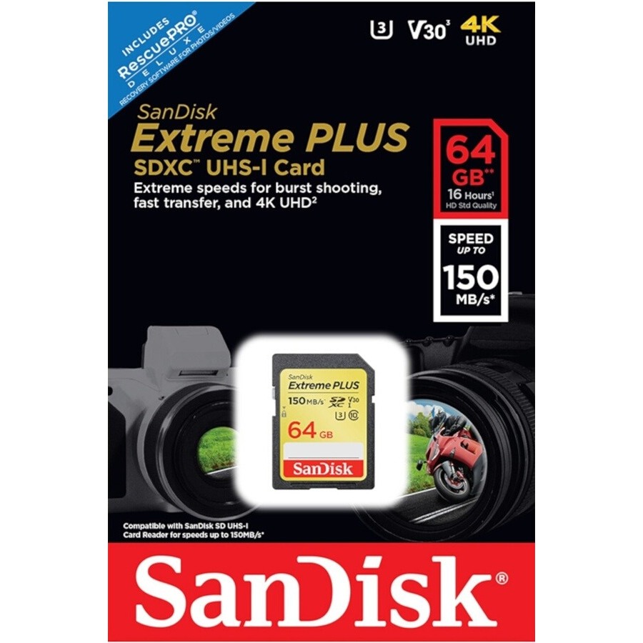 Sandisk Extreme Plus SDXC Card 64GB