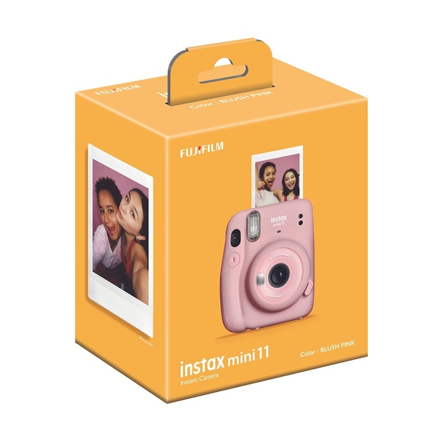 FUJI - Appareil photo instantané Instax Mini 11 - Format photo 62 x 46mm -  Livré avec 2 piles LR6 et dragonne - Blush Pink (Rose)