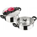 Sitram Set autocuiseur SITRAPRO 6 L + 4 L en acier inoxydable avec couvercle