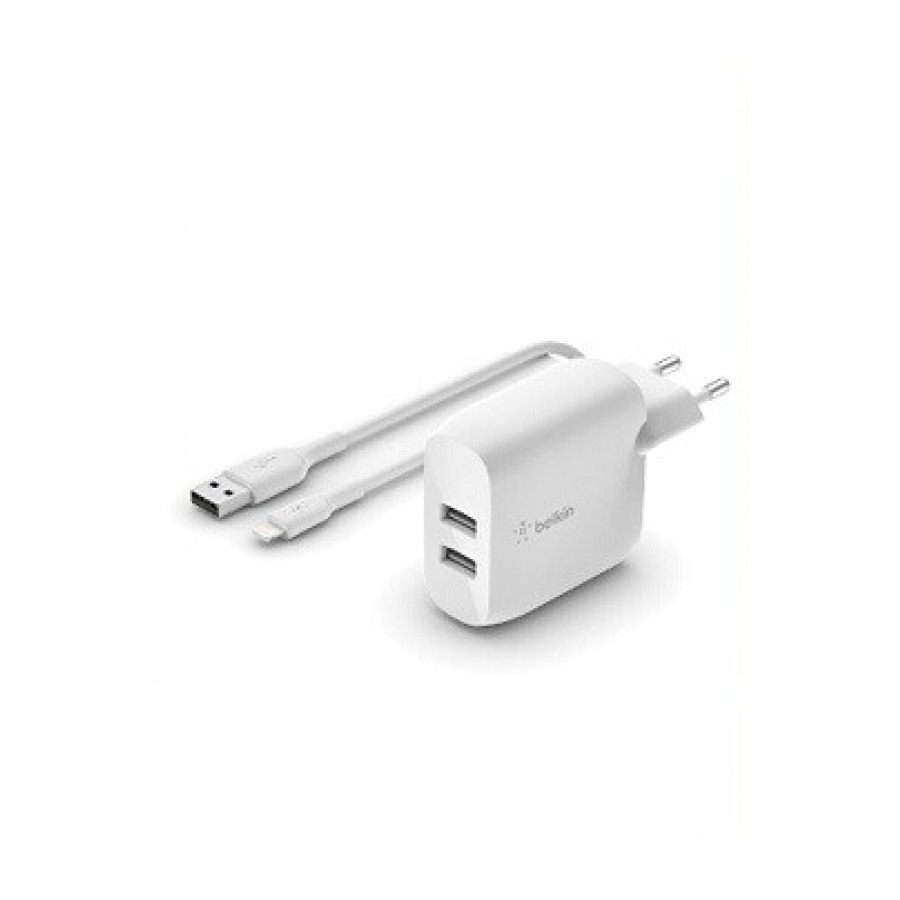 Belkin Chargeur secteur 2 ports USB-A, 24W avec câble Lightning n°1