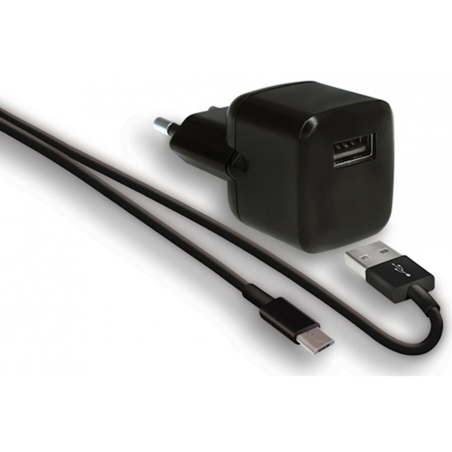 Wefix Chargeur secteur entrée USB 2.4A + un câble micro usb -Noir n°1