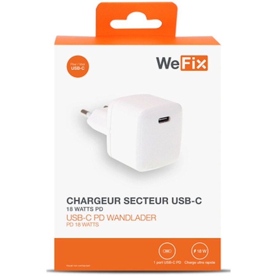 Chargeur téléphone portable Wefix Chargeur allume Cigare USB QC + USB-C PD  30 watts - DARTY Réunion