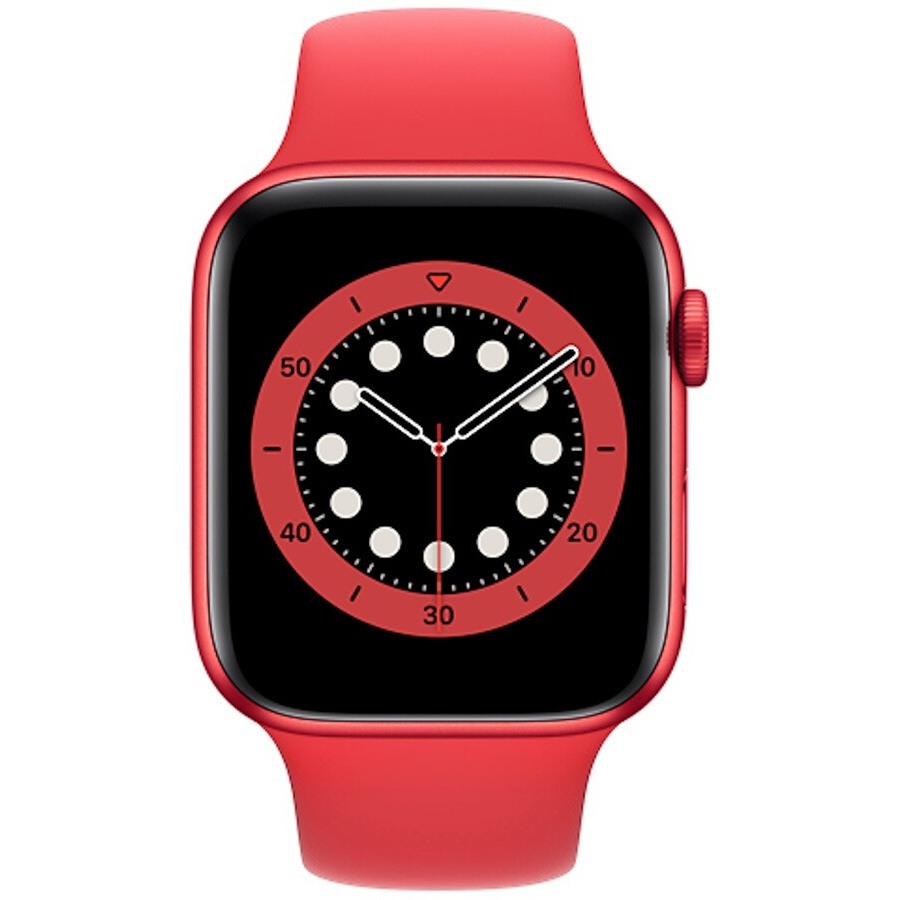 Montre connectée Apple Watch Series GPS, 44mm boitier aluminium rouge  avec bracelet sport rouge DARTY Guyane
