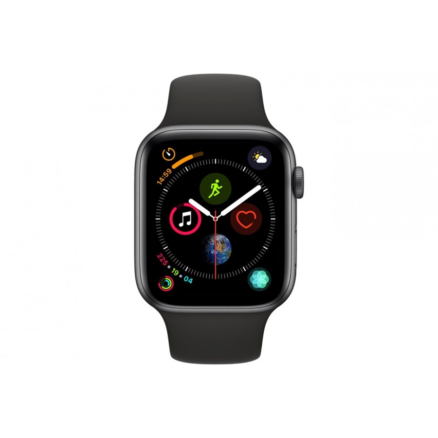 Apple Watch Série 4 GPS + Cellular 44mm Boîtier en aluminium gris sidéral avec Bracelet Sport noir n°2