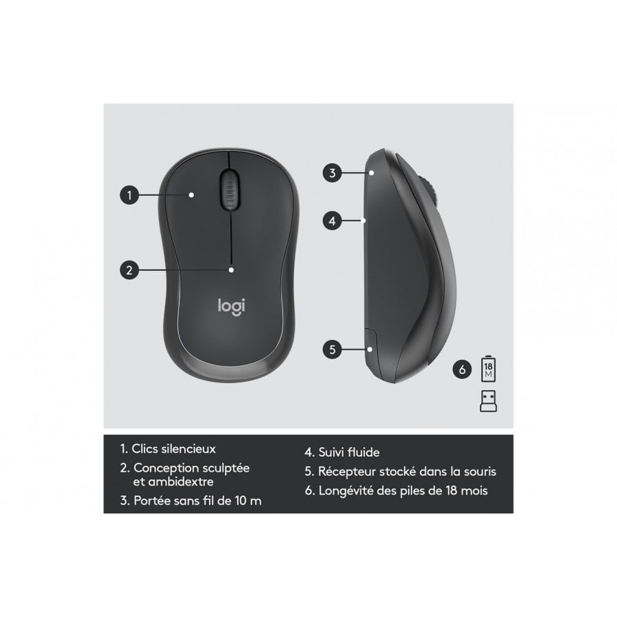 Logitech Logitech MK295 ensemble souris clavier sans fil silence n°6