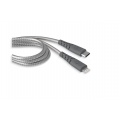 Force Power Câble renforcé Lightning MFI Type C 1.2m 3A Gris