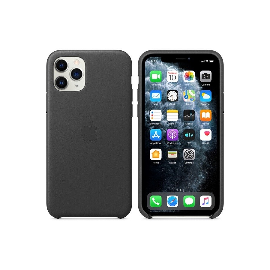 Apple Coque en cuir pour iPhone 11 Pro - Noir