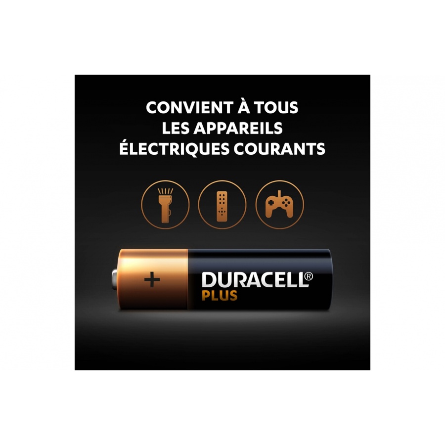 Duracell Pack de 4 piles alcalines AA Duracell Plus, 1,5V LR06 n°4