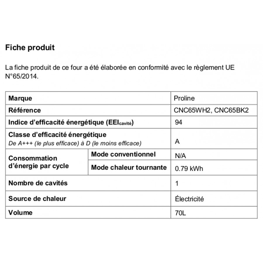 Proline CNC65BK/2 n°8