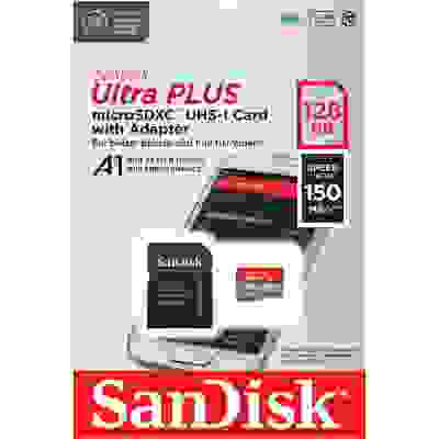 Sandisk Ultra PLUS 128GB SDXC Memory Card 150MB/s