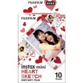 Fujifilm 10 Films Instantané Mini Heart Sketch