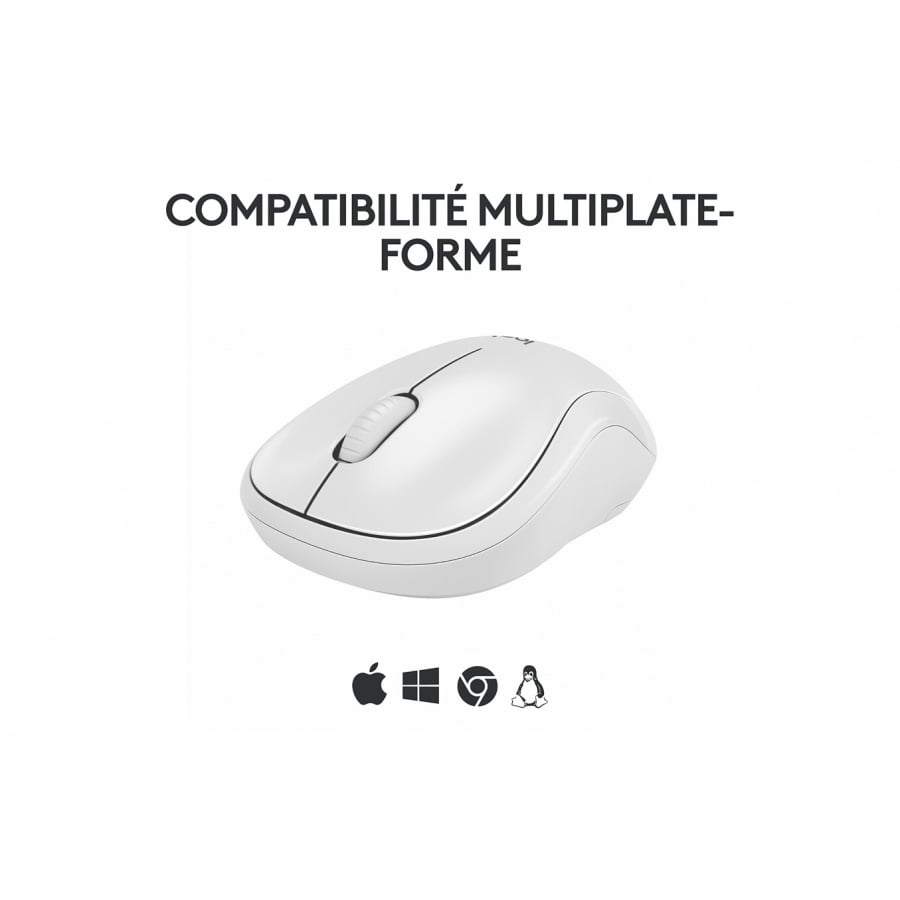 Logitech M240 Souris Bluetooth, Sans fil, Compacte, Portable, Suivi fluide - Blanc n°6