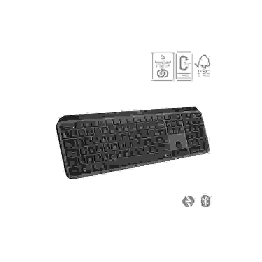 Logitech MX Keys S Clavier Sans Fil Rechargeable USB C, Silencieux, Plat, Retroeclaire - Graphite n°1