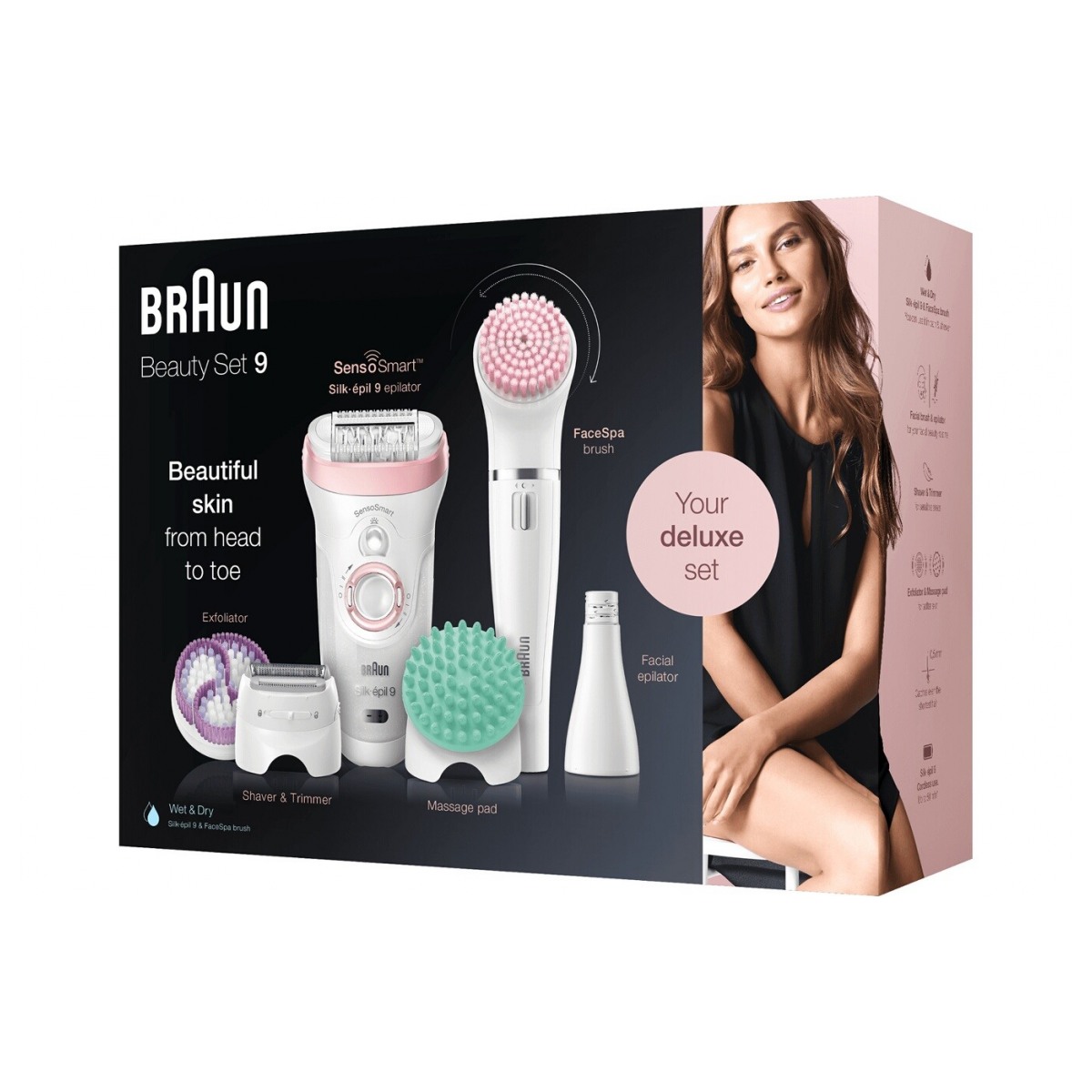 Épilateur électrique Braun SILK EPIL 9-985 BEAUTY SET - DARTY Guyane