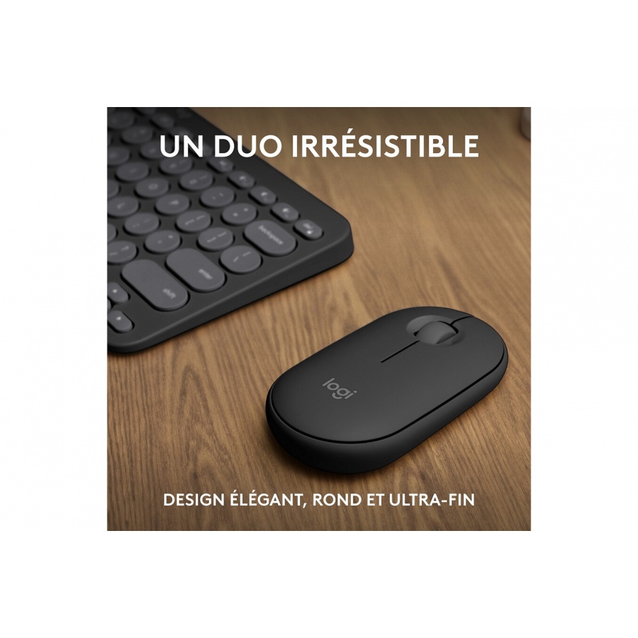 Logitech Pebble 2 Combo, clavier et souris sans fil, discrets et portables - Graphite n°2