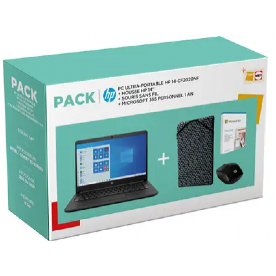 Hp PACK HP 14-cf2020nf + Housse + Souris  + Microsoft 365 Personnel 1 an n°2
