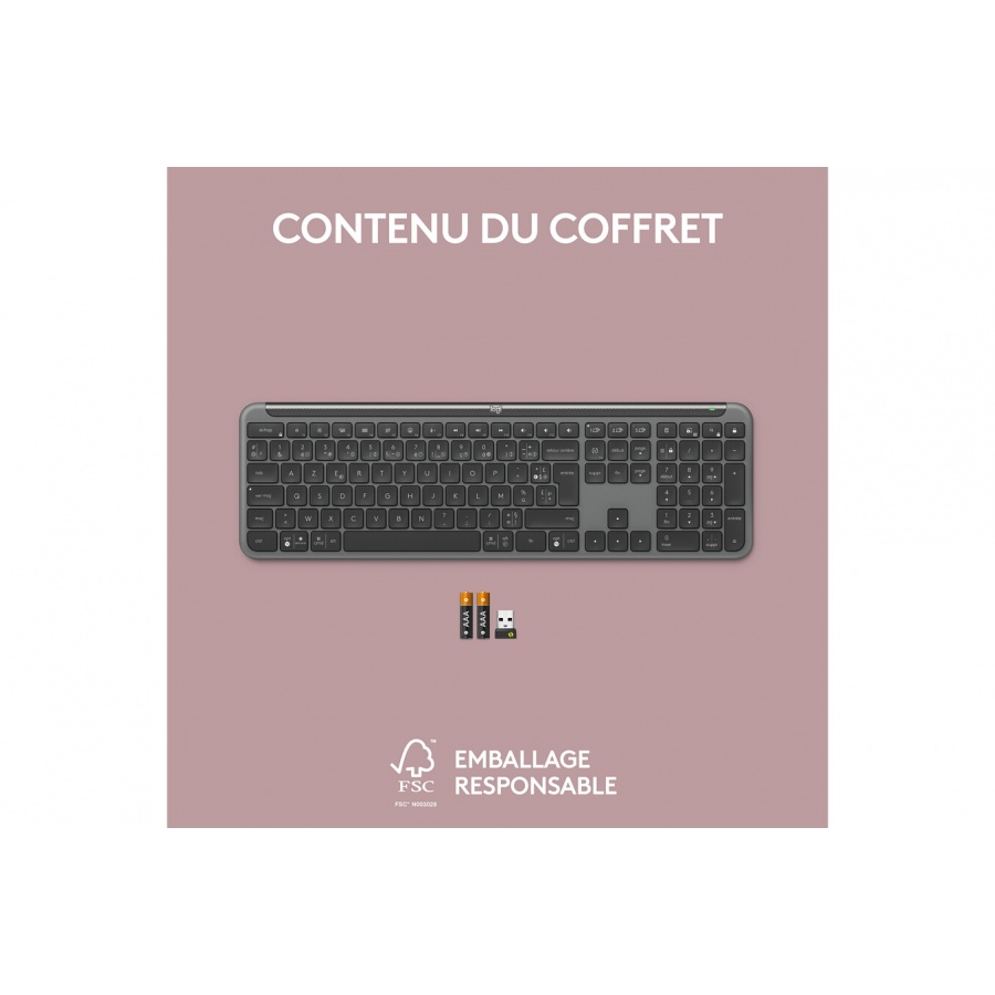 Logitech Signature Slim K950, sans fil- Graphite n°11
