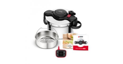 Tefal Clipso Minut Duo - Autocuiseur 2 En 1 (5 L, Rouge, Acier Inoxydable)