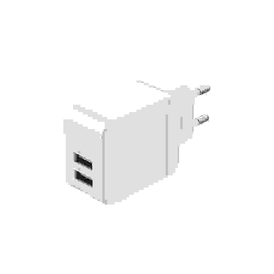 Wefix Chargeur secteur double USB-A 2.4A Blanc n°1