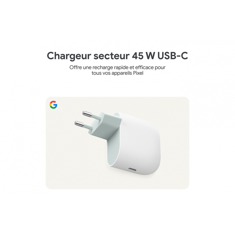 Google Chargeur secteur USB-C 45W Blanc n°2