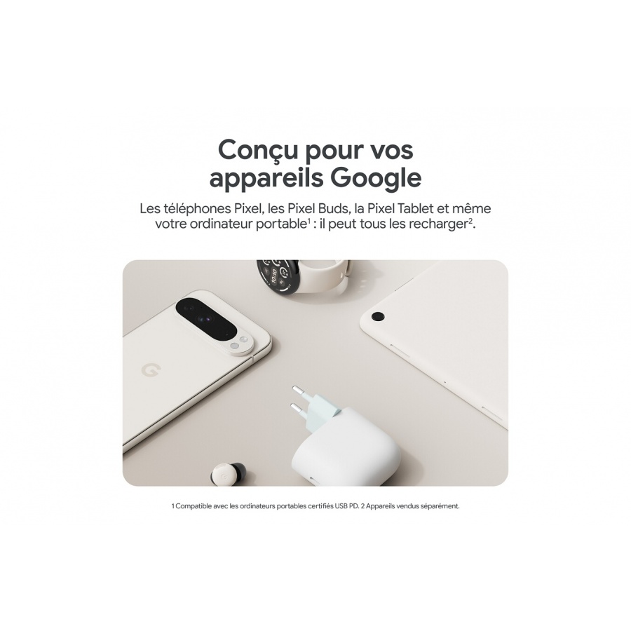 Google Chargeur secteur USB-C 45W Blanc n°3