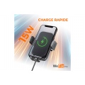 Wefix Pro Support Voiture avec charge a induction 15W 3en1 + Cable Noir