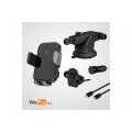 Wefix Pro Support Voiture avec charge a induction 15W 3en1 + Cable Noir