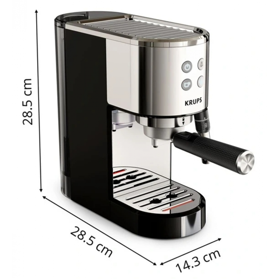 Krups XP444C10 Cafetière expresso a pompe VIRTUOSO+ inox n°8