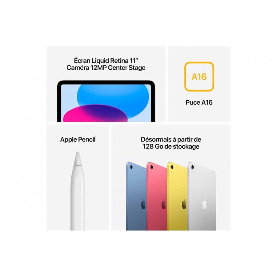 Apple 11" A16 128 Go Bleu Wifi 2025 n°7