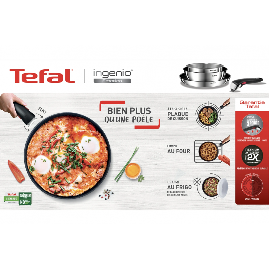 TEFAL SET 8P INGENIO EMOTION INDUCTION ET FOUR L8968S04 n°4