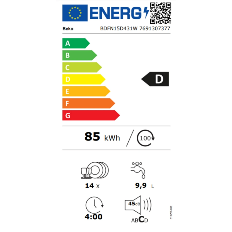 BEKO BDFN15D431W n°3