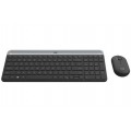 Logitech Slim Wireless Keyboard and Mouse Combo MK470 - GRAPHITE - FRA - 2.4GHZ - N/A - CENTRAL