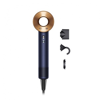 Dyson Supersonic cheveux raides à ondulés Bleu de Prusse Cuivre