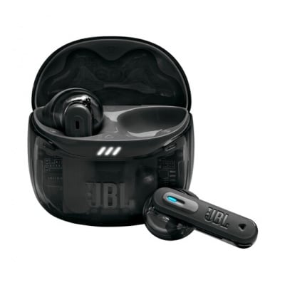 Jbl Tune Flex 2 Ghost Noir - sans fil Bluetooth avec reduction de bruit Adaptative et technologie Smart Ambient